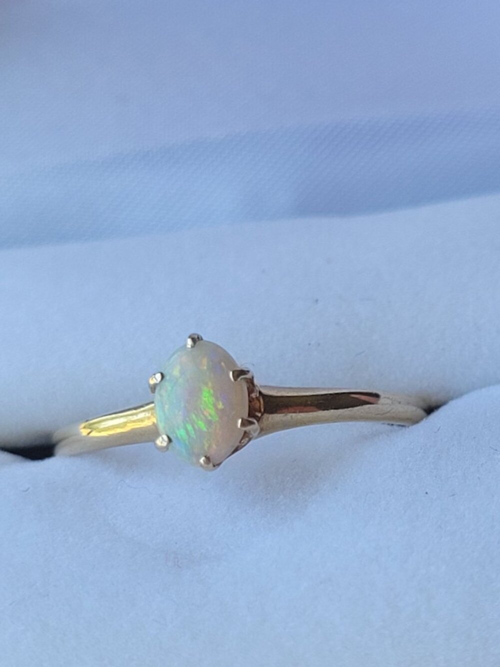 Opal Gold Vintage Ring 10k Womens October Birthstone - Picture 16 of 16